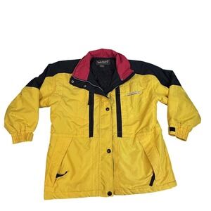 Timberland Performance Jacket Men's Medium Yellow Black Insulated 90's
